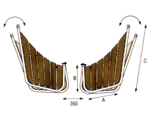 Badeplattform 316 L todelt