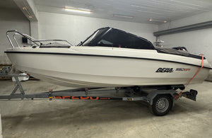 BELLA 550BR 2019 med Mercury F100 og Respo tilhenger. Ferskvannskjørt