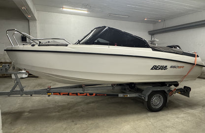 BELLA 550BR 2019 med Mercury F100 og Respo tilhenger. Ferskvannskjørt